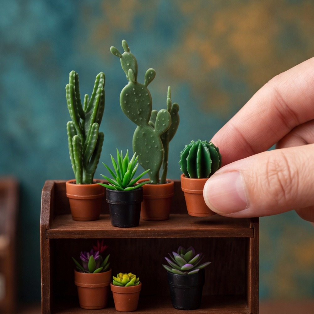 8Pcs Miniature Plastic Potted  - огляд і ціна Echeveria Succulent